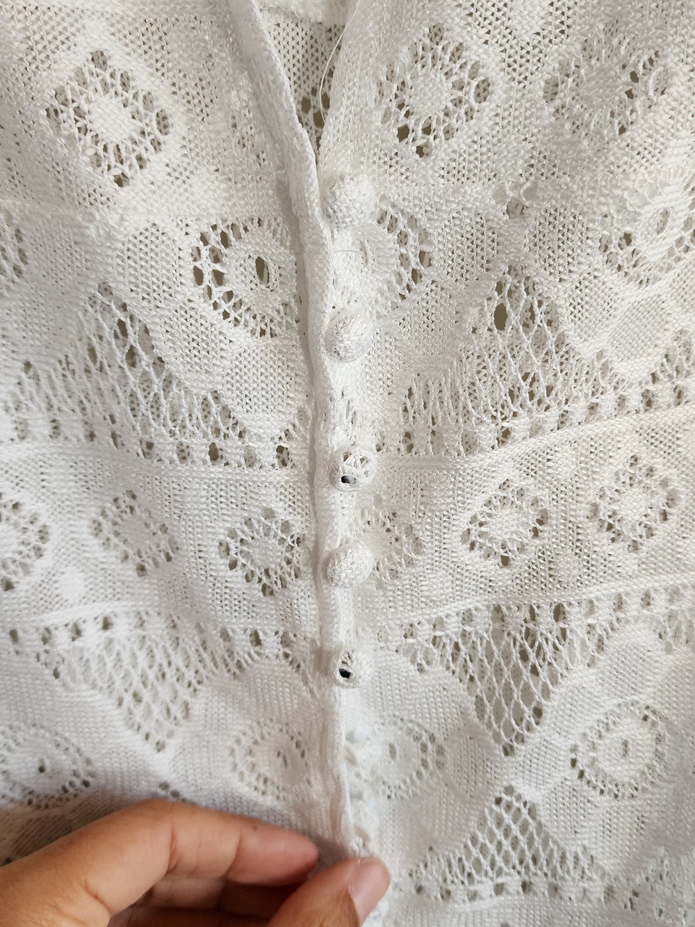 Lulus City of Angels White Crochet Lace Button-Up Swim Cover-Up - Picture 4 of 7